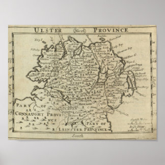 Map of Ulster Poster