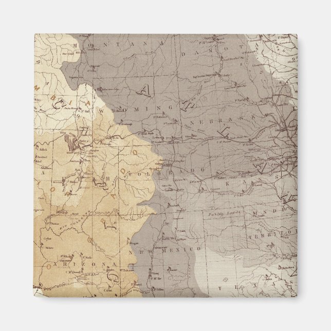 Map of US Drainage Areas Magnet (Front)