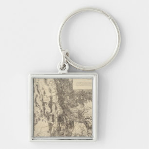 Map of Utah Territory Key Ring