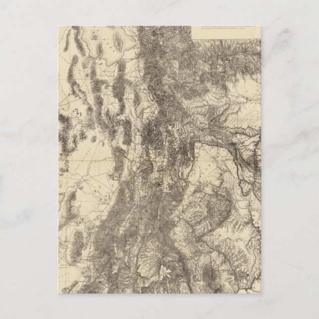 Map of Utah Territory Postcard (Front)