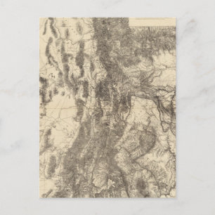 Map of Utah Territory Postcard