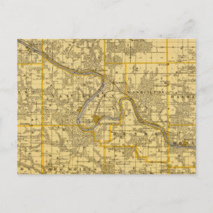 Map of Van Buren County, State of Iowa Postcard