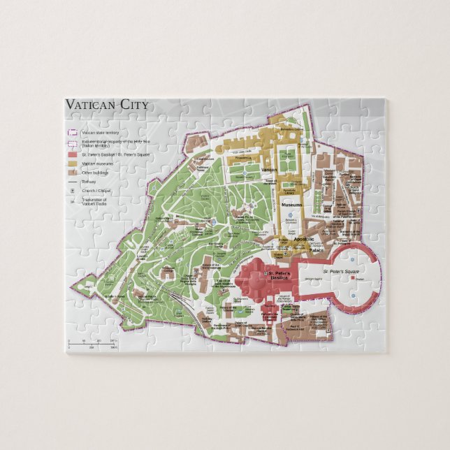 Map of Vatican City Jigsaw Puzzle (Horizontal)