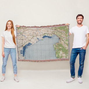 Map of Venice, Italy Throw Blanket