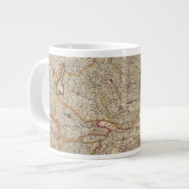 Map of Venice Region, Italy Large Coffee Mug (Front Left)