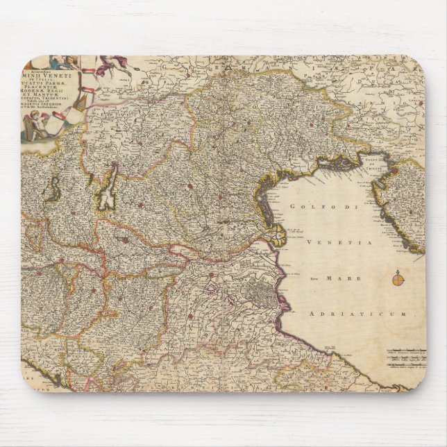 Map of Venice Region, Italy Mouse Pad (Front)