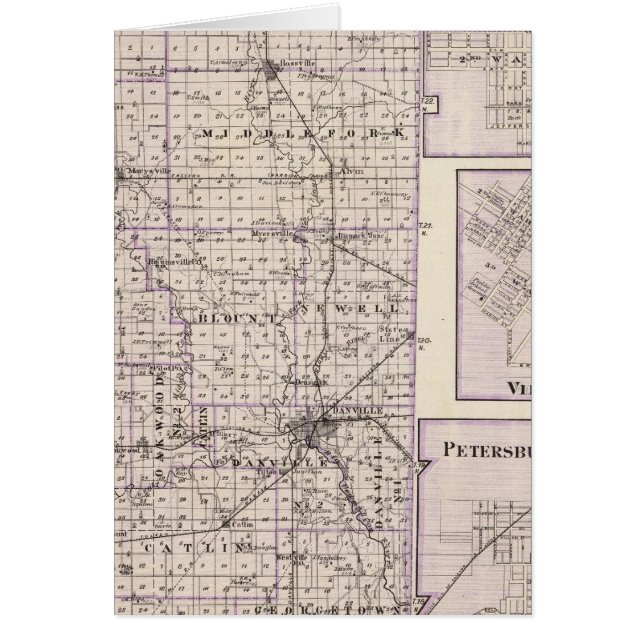 Map of Vermilion County, Mason City (Front)