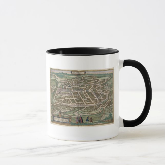 Map of Vilnius, Lithuania, from 'Civitates Orbis T Mug (Right)