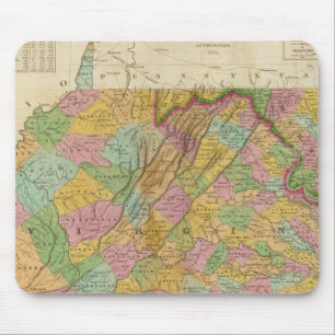 Map Of Virginia And Maryland Mouse Pad