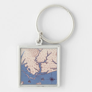 Map of Virginia Key Ring