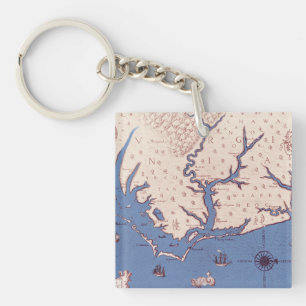 Map of Virginia Key Ring