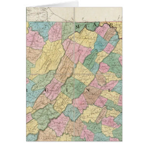 Map of Virginia, Maryland and Delaware