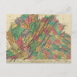 Map Of Virginia Postcard