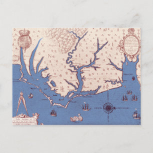 Map of Virginia Postcard