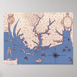 Map of Virginia Poster