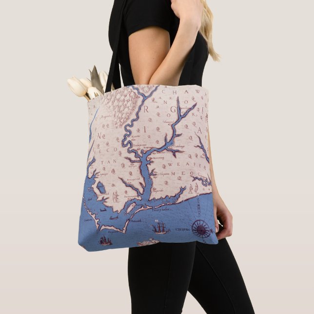 Map of Virginia Tote Bag (Close Up)