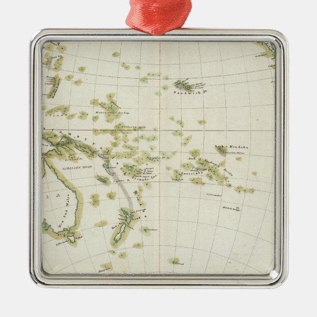 map of Volcano Girdle Metal Tree Decoration (Front)