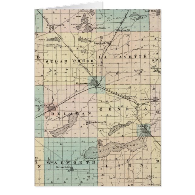 Map of Walworth County, State of Wisconsin (Front)