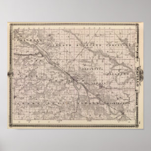 Map of Wapello County, State of Iowa Poster