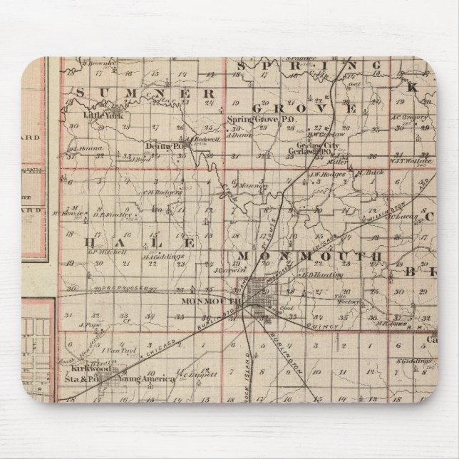 Map of Warren County, Abingdon Mouse Pad (Front)