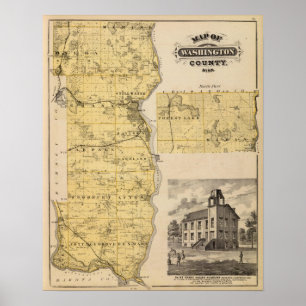Map of Washington County, Minnesota Poster
