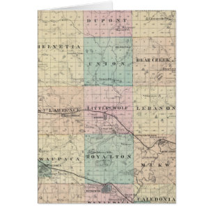 Map of Waupaca County, State of Wisconsin