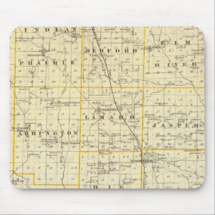 Map of Wayne County Mouse Pad