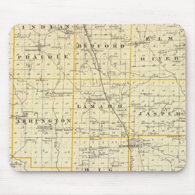 Map of Wayne County Mouse Pad (Front)