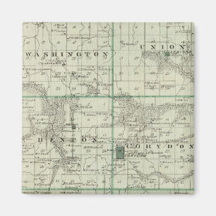 Map of Wayne County, State of Iowa Magnet