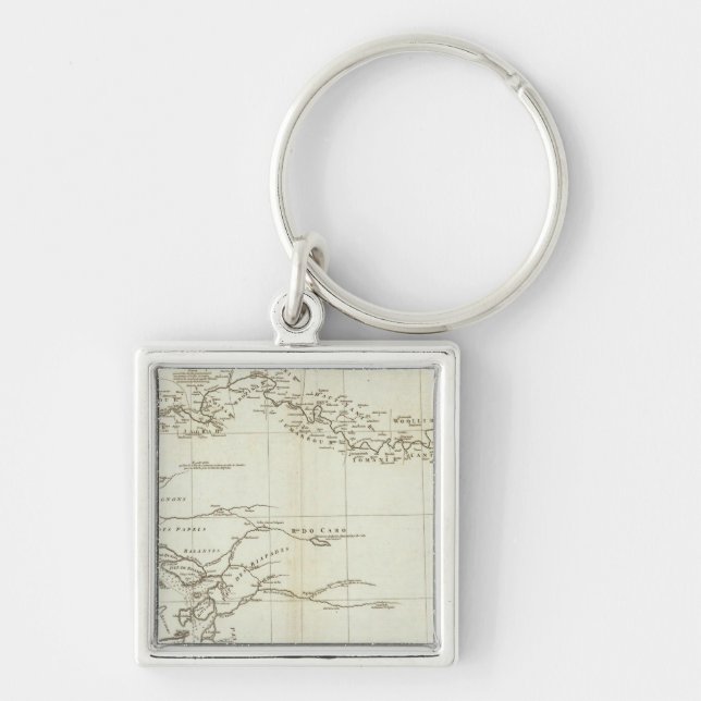 Map of West Africa Key Ring (Front)