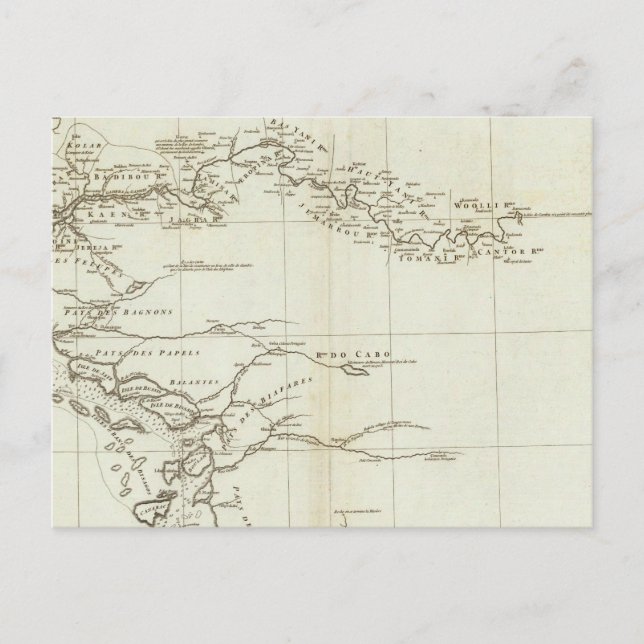 Map of West Africa Postcard (Front)