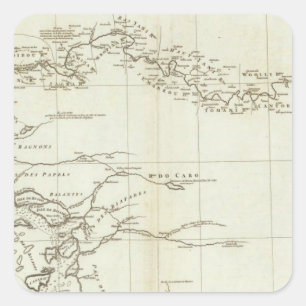 Map of West Africa Square Sticker