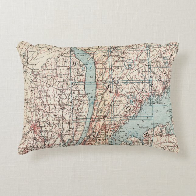 Map of Westchester County, New York Decorative Cushion (Front)