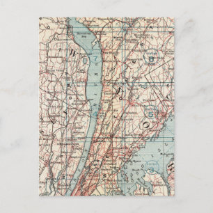 Map of Westchester County, New York Postcard