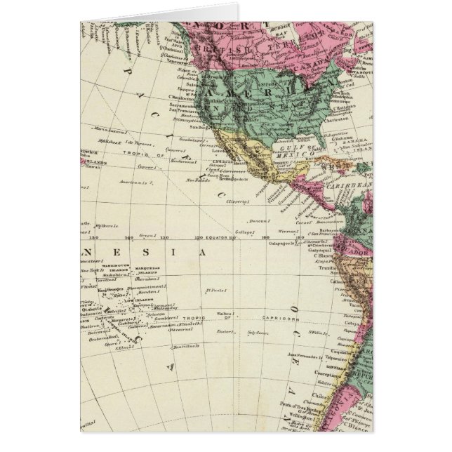 Map of Western Hemisphere (Front)