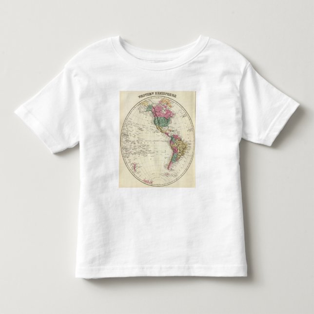 Map of Western Hemisphere Toddler T-Shirt (Front)