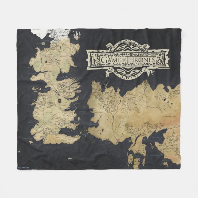 Map of Westeros Fleece Blanket (Front (Horizontal))