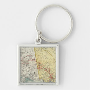 Map Of White Pass & Yukon Route And Connections Key Ring