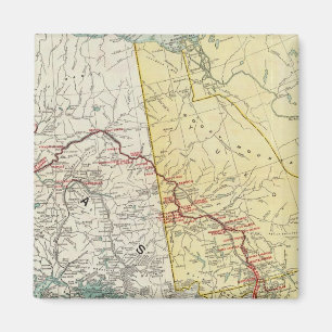Map Of White Pass & Yukon Route And Connections Magnet