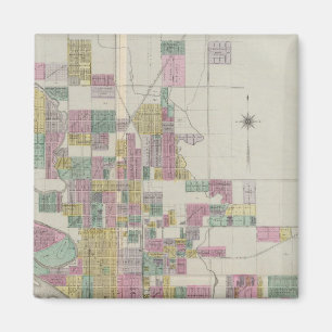 Map of Wichita, Kansas Magnet