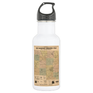 Map of Winnebago County Illinois (1902) 532 Ml Water Bottle
