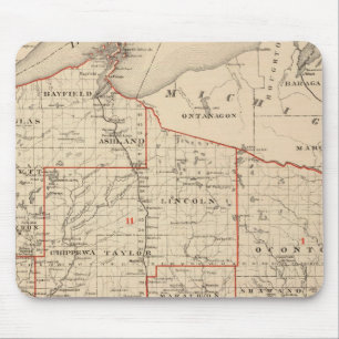 Map of Wisconsin showing senatorial districts Mouse Pad