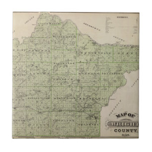 Map of Wright County, Minnesota Ceramic Tile