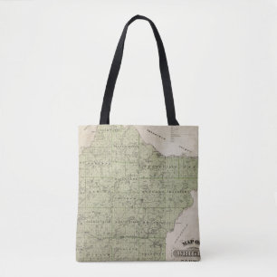 Map of Wright County, Minnesota Tote Bag