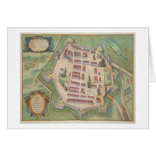 Map of Zamosc, from 'Civitates Orbis Terrarum' by