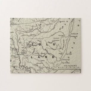 Map of Zululand with the Adjoining Frontiers Jigsaw Puzzle