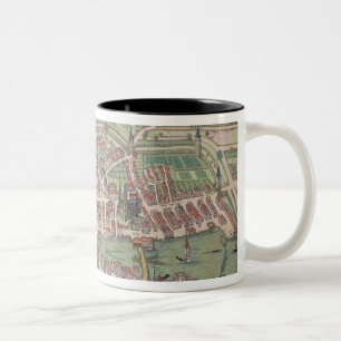 Map of Zurich, from 'Civitates Orbis Terrarum' by Two-Tone Coffee Mug