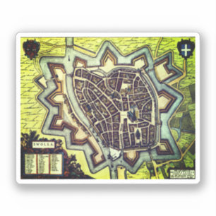 Map of Zwolle, NETHERLANDS (1652)