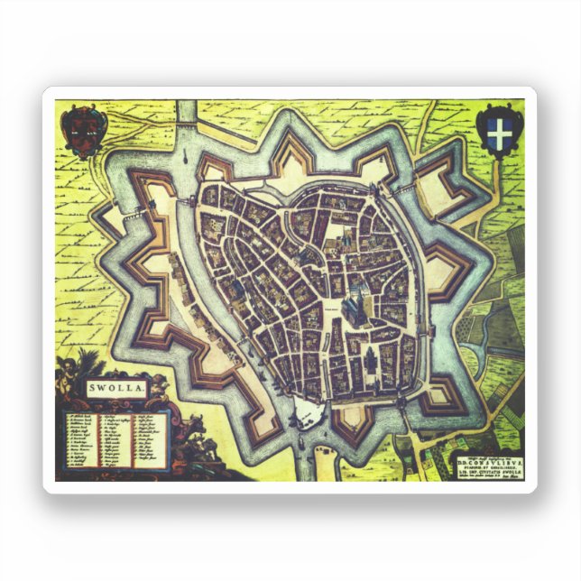 Map of Zwolle, NETHERLANDS (1652) (Front)
