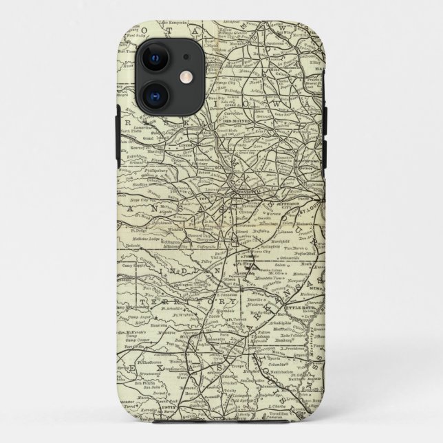 Map Ohio and Mississippi Railway Case-Mate iPhone Case (Back)